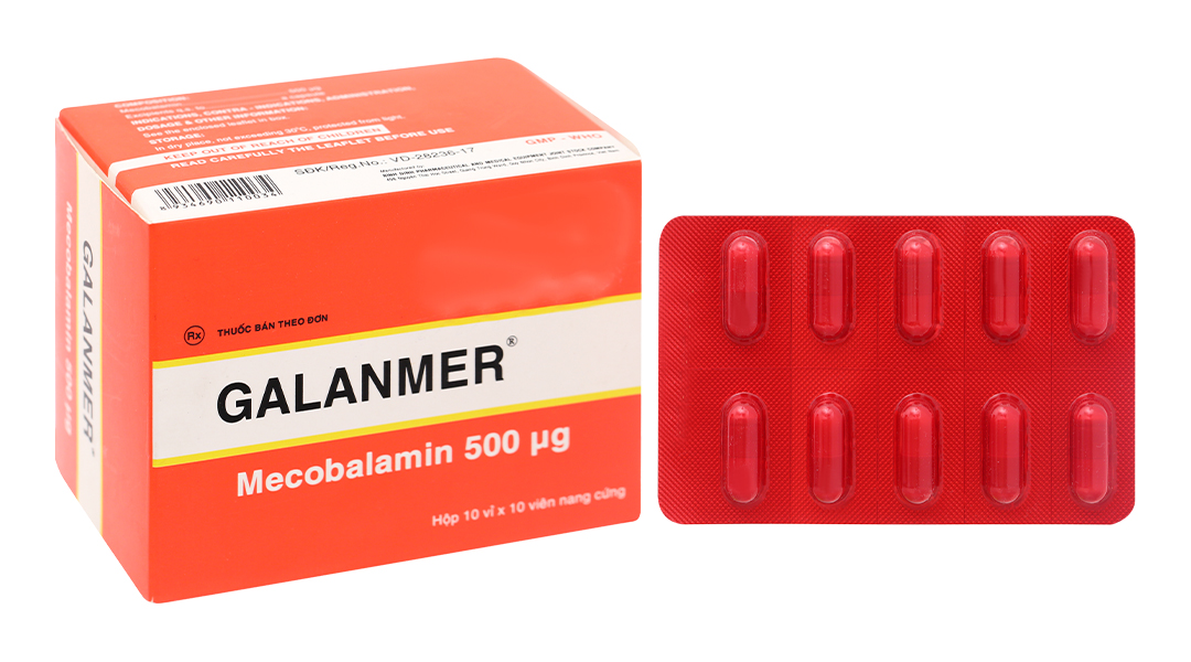 Galanmer 500mcg trị thiếu máu, thiếu vitamin B12