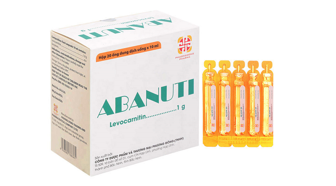 Dung dịch uống Abanuti 1g trị thiếu Carnitine
