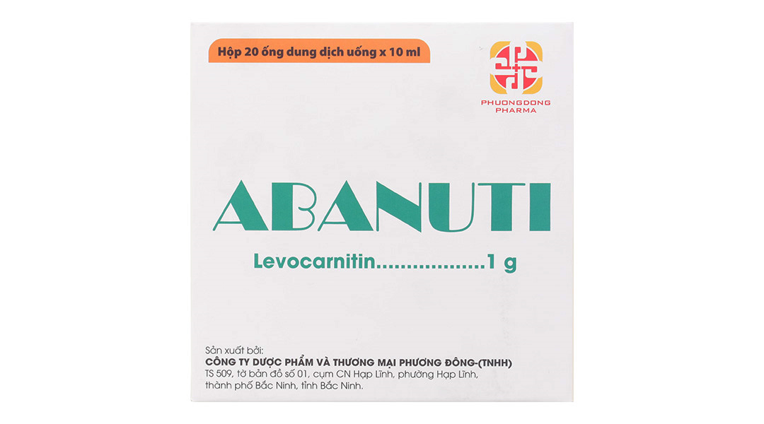 Dung dịch uống Abanuti 1g trị thiếu Carnitine