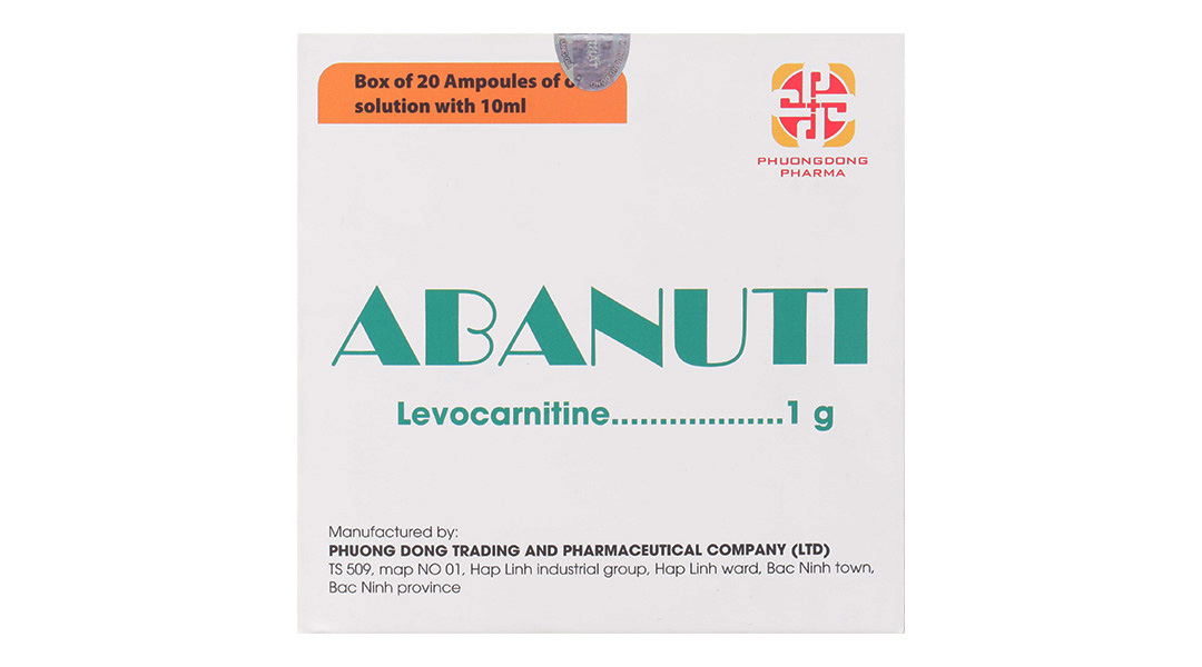 Dung dịch uống Abanuti 1g trị thiếu Carnitine