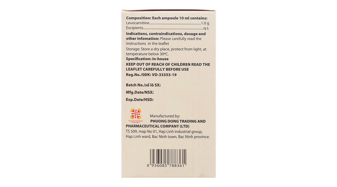 Dung dịch uống Abanuti 1g trị thiếu Carnitine