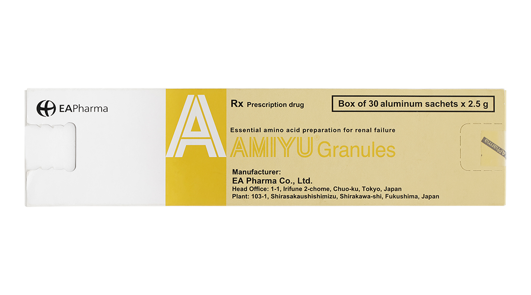 Thuốc cốm AMIYU Granules cung cấp acid amin trong suy thận mạn tính
