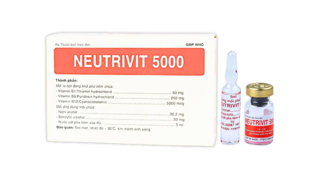 Bột pha tiêm Neutrivit 5000 Bidiphar trị viêm thần kinh