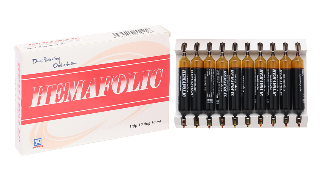 Dung dịch uống Hemafolic ngăn ngừa và trị thiếu máu do thiếu sắt