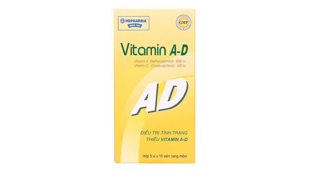 Vitamin A-D trị các triệu chứng do thiếu vitamin A, D