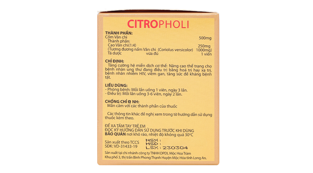 Citropholi 500mg tăng cường hệ miễn dịch