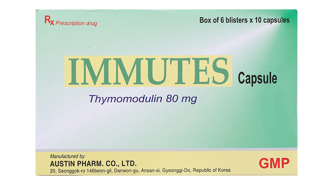 Immutes Capsule 80mg hỗ trợ tăng cường hệ miễn dịch đã bị suy giảm