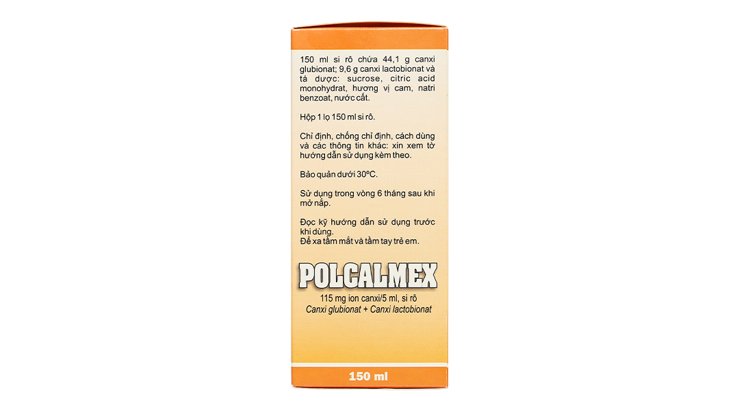 Siro Polcalmex vị cam bổ sung Canxi
