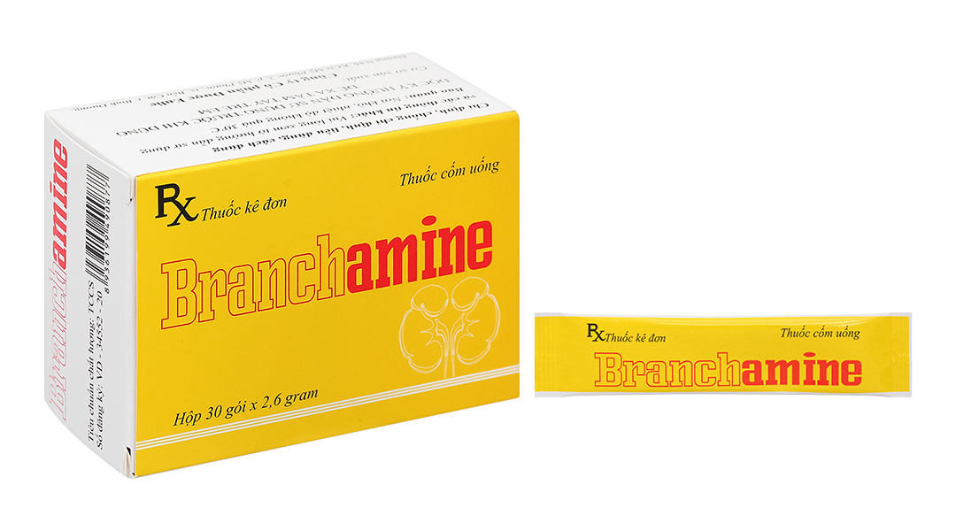 Thuốc cốm Branchamine cung cấp các acid amin trong suy thận mạn tính