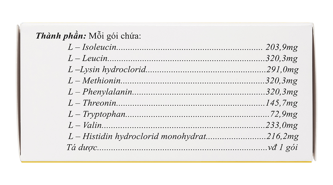Thuốc cốm Branchamine cung cấp các acid amin trong suy thận mạn tính