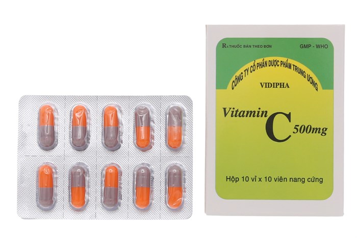 Thuốc vitamin C 500mg Vidipha hộp 100 viên