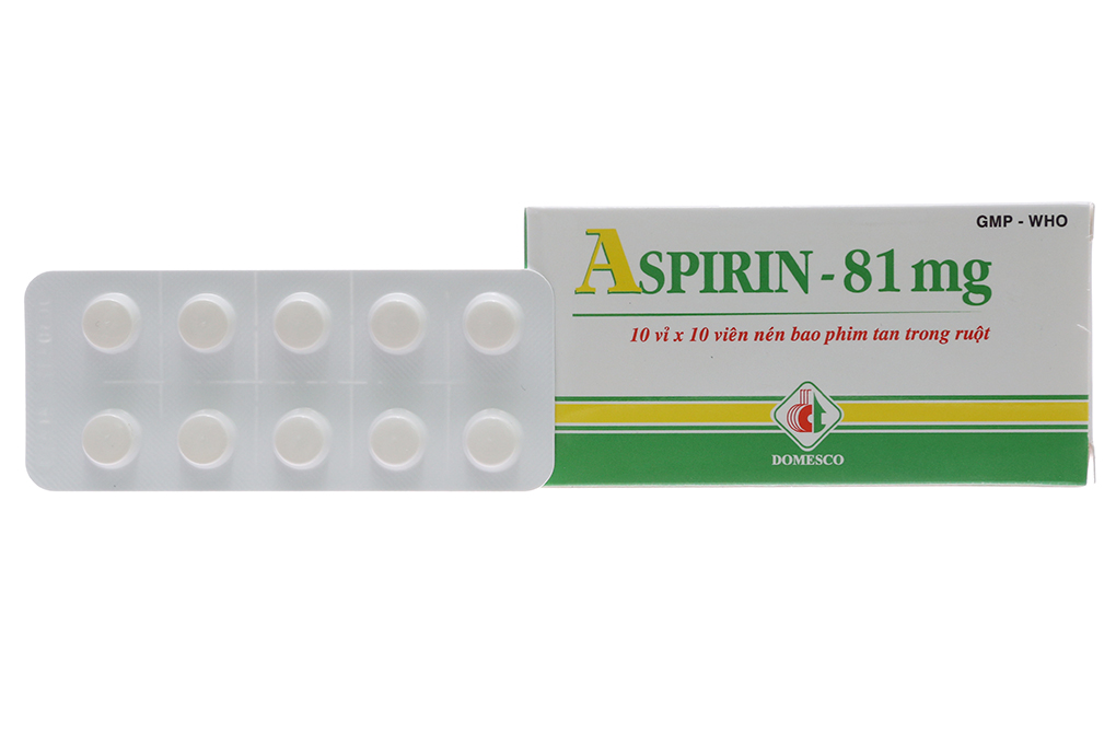 Aspirin-81mg Domesco dự phòng đột quỵ, nhồi máu cơ tim