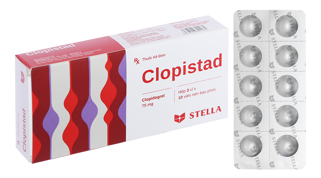 Clopistad 75mg phòng ngừa các biến cố do huyết khối động mạch