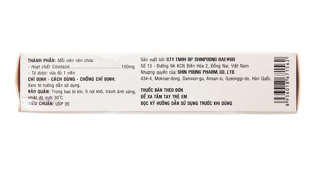 SPLostal 100mg phòng và trị huyết khối