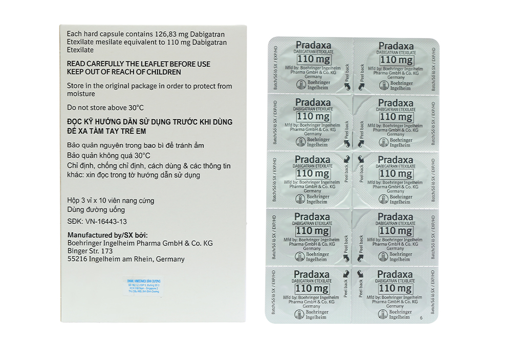 Pradaxa 110mg phòng và trị huyết khối