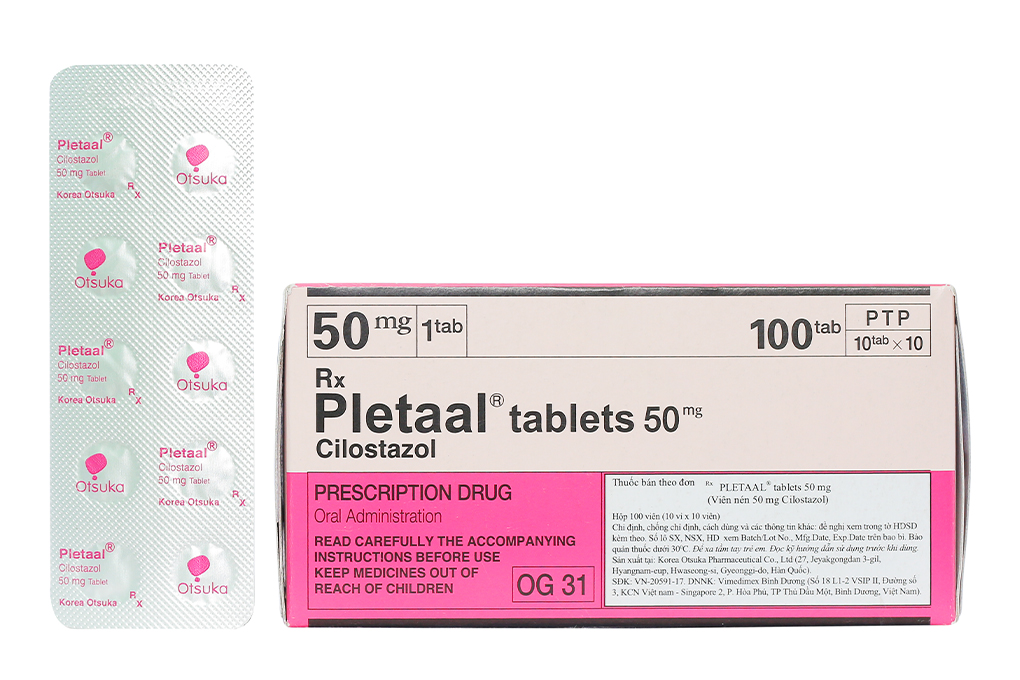 Pletaal Tablets 50mg trị thiếu máu cục bộ