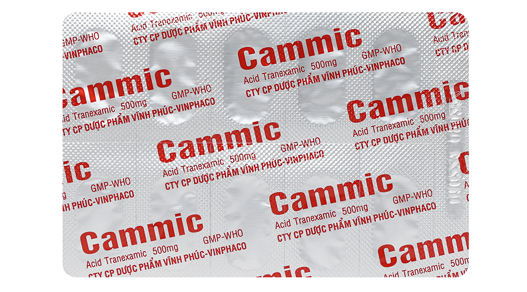 Cammic 500mg cầm máu, trị chảy máu tiêu firin