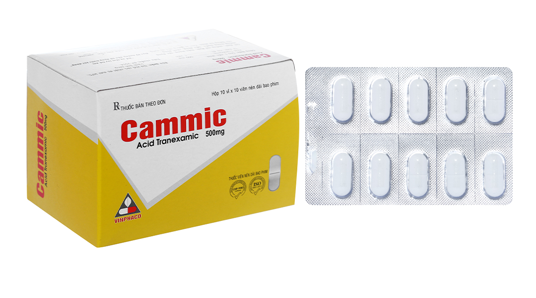 Cammic 500mg cầm máu, trị chảy máu tiêu firin