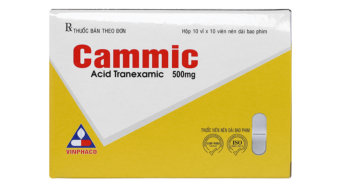 Cammic 500mg cầm máu, trị chảy máu tiêu firin