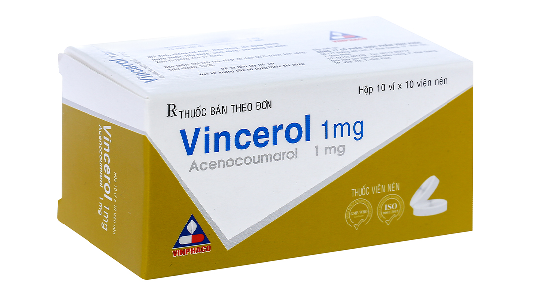 Vincerol 1mg phòng và trị huyết khối