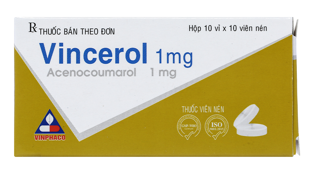 Vincerol 1mg phòng và trị huyết khối