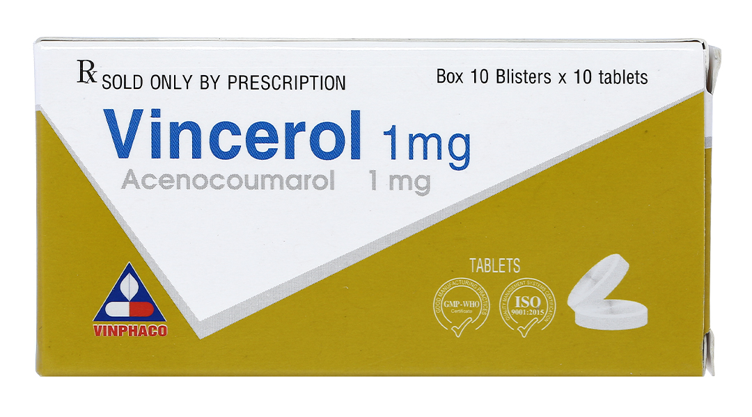 Vincerol 1mg phòng và trị huyết khối
