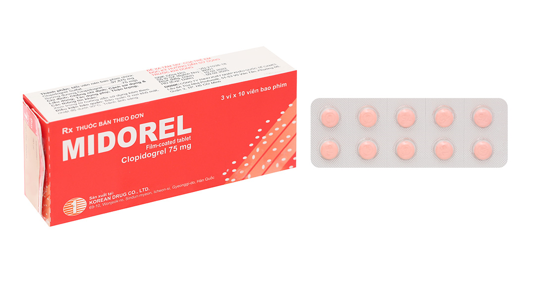 Midorel 75mg giảm biến cố do xơ vữa động mạch