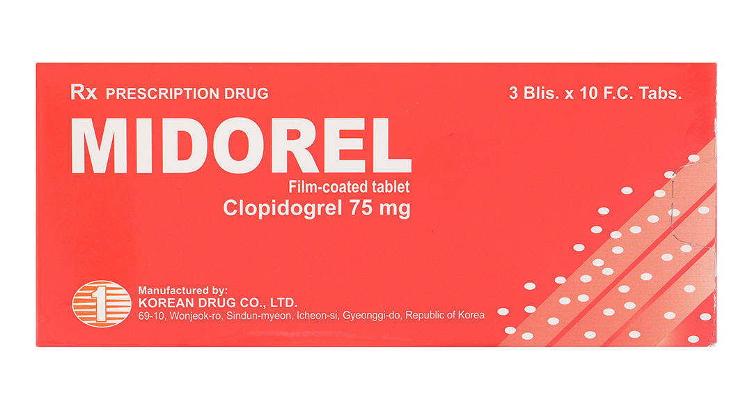 Midorel 75mg giảm biến cố do xơ vữa động mạch