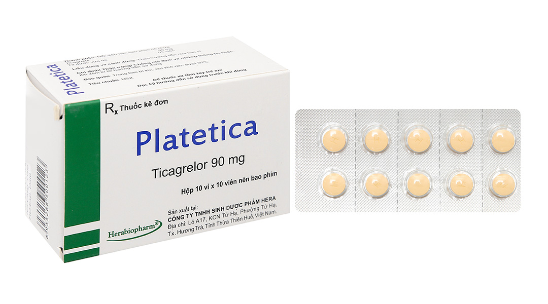 Platetica 90mg dự phòng biến cố huyết khối