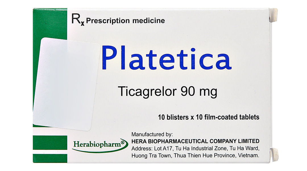 Platetica 90mg dự phòng biến cố huyết khối