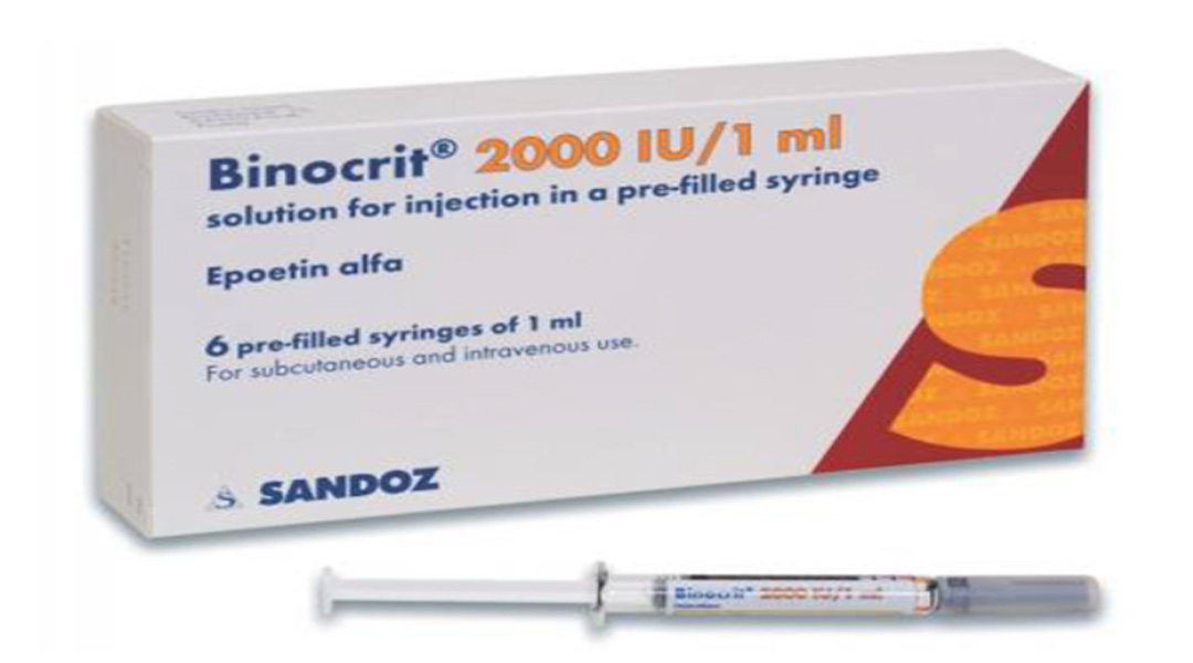 Dung dịch tiêm Binocrit 2000IU/1 ml trị bệnh thiếu máu