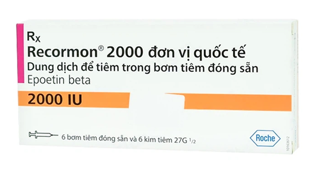 Dung dịch tiêm Recormon 2000 IU trị thiếu máu