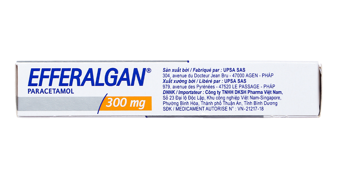 Viên đặt trực tràng Efferalgan 300mg giảm đau, hạ sốt