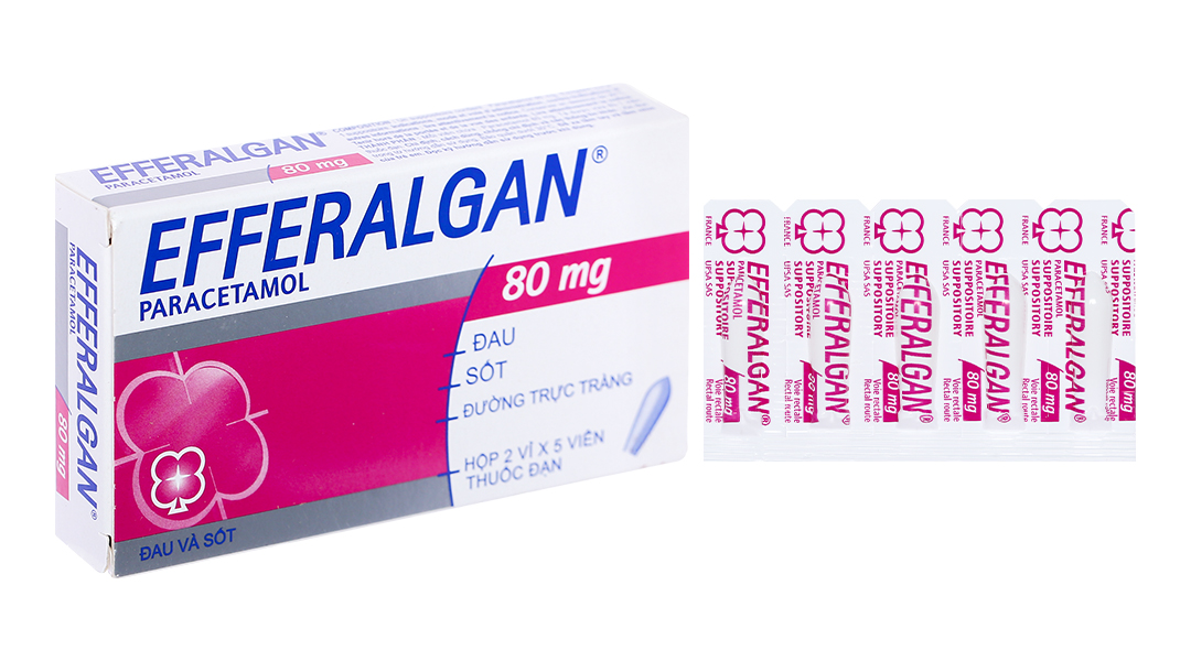 Thông tin về thuốc Efferalgan 80mg viên đặt