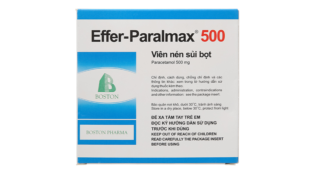 Viên sủi Effer-Paralmax 500 giảm đau từ nhẹ đến vừa, hạ sốt