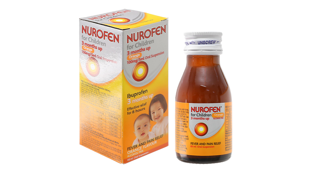 Hỗn dịch uống Nurofen For Children 100mg/5ml giảm đau, hạ sốt