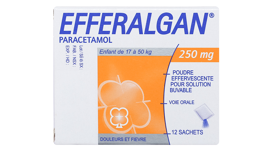 Bột sủi Efferalgan 250mg giảm đau, hạ sốt