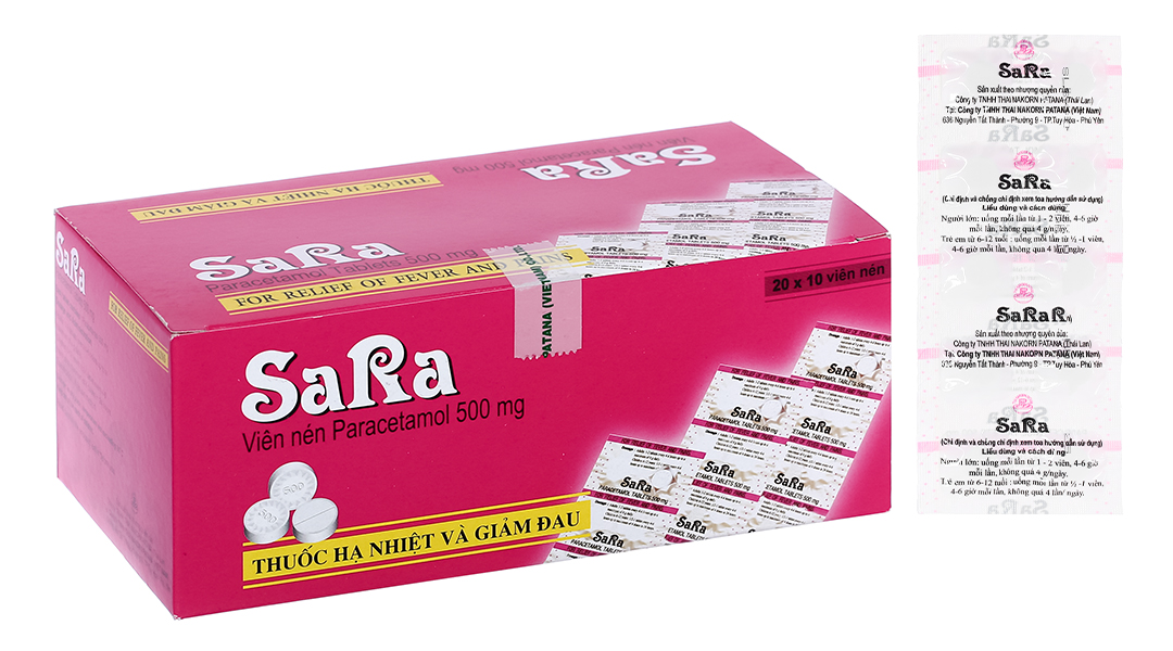 Thuốc Sara Paracetamol Tablets 500 mg: Hướng Dẫn Sử Dụng, Tác Dụng Phụ và Đánh Giá