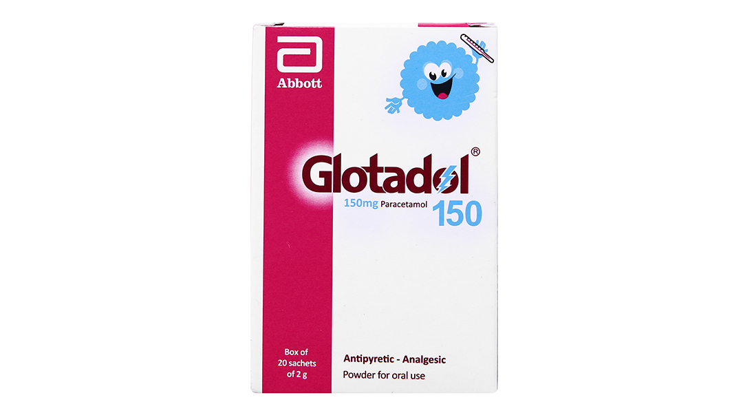 Bột pha hỗn dịch uống Glotadol 150 giảm đau, hạ sốt