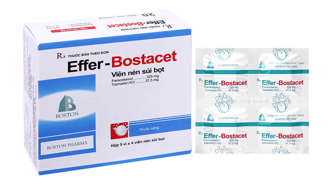 Viên sủi Effer-Bostacet trị các cơn đau trung bình đến nặng