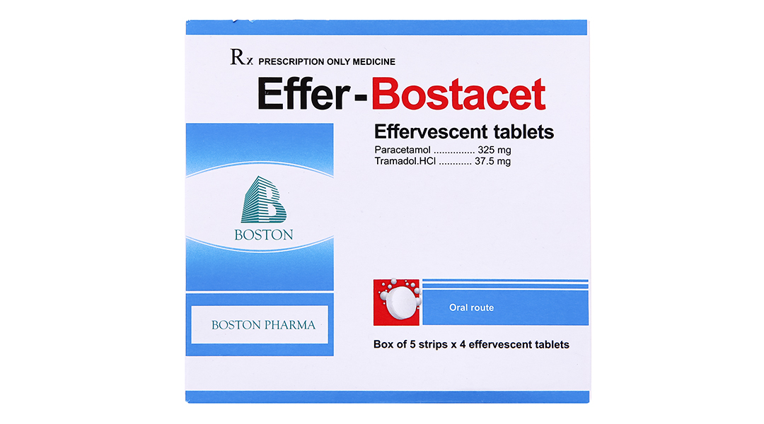 Viên sủi Effer-Bostacet trị các cơn đau trung bình đến nặng