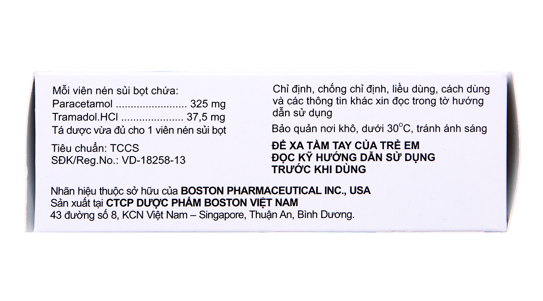 Viên sủi Effer-Bostacet trị các cơn đau trung bình đến nặng
