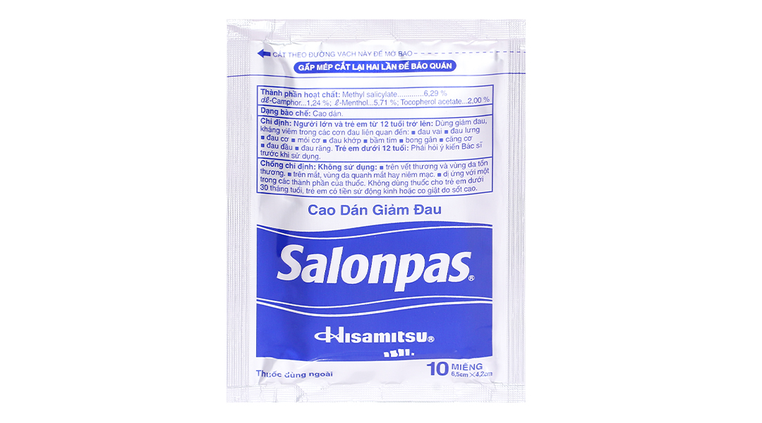 Cao dán Salonpas giảm đau, kháng viêm cơ xương