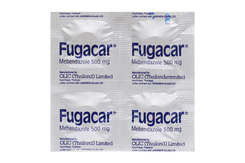 Fugacar 500mg trị giun sán