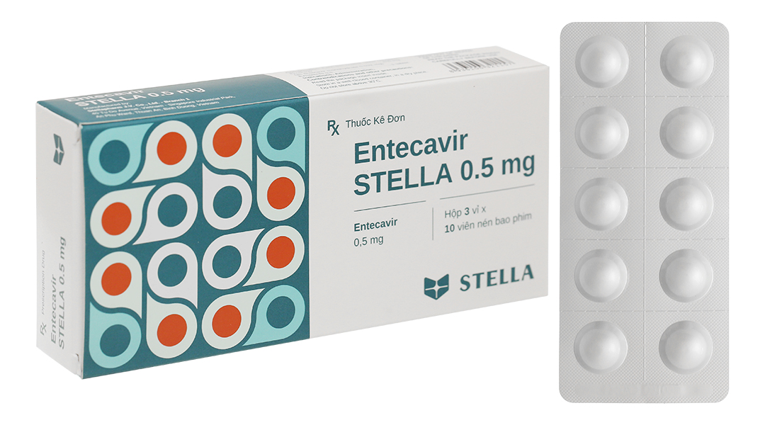 Entecavir Stella 0.5mg kháng virus, trị viêm gan B