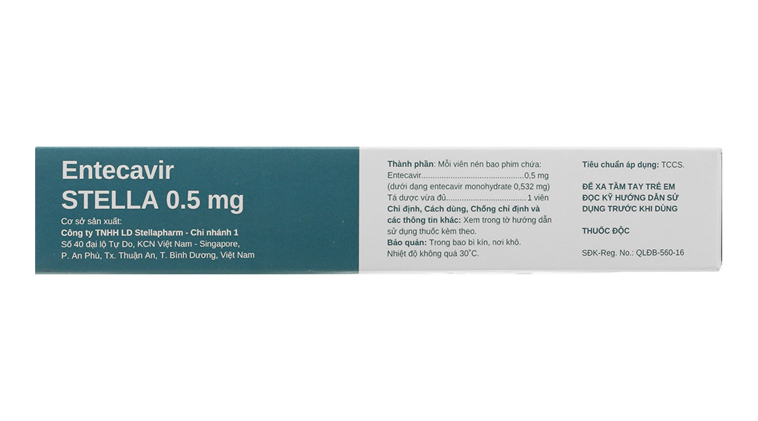 Entecavir Stella 0.5mg kháng virus, trị viêm gan B