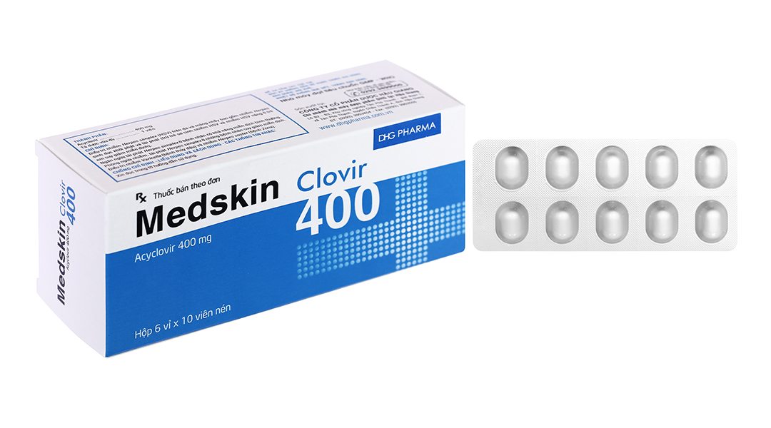 Medskin Clovir 400 phòng và trị nhiễm Herpes simplex
