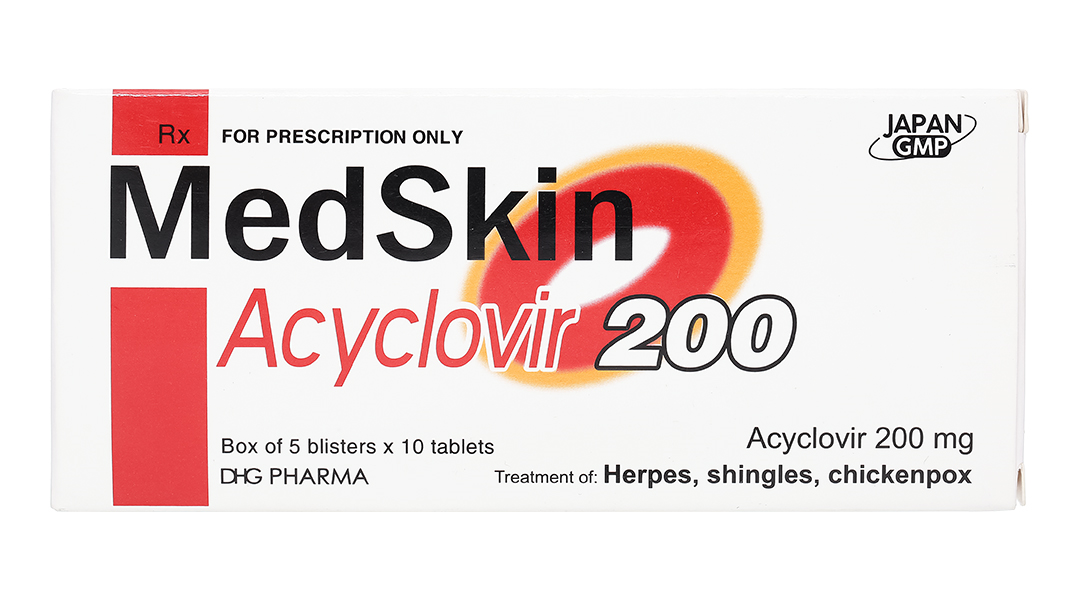 MedSkin Acyclovir 200 trị nhiễm virus Herpes simplex