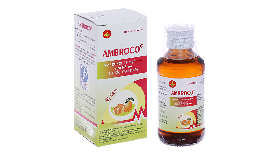 Siro Ambroco 15mg/5ml hỗ trợ tan đàm trong bệnh lý hô hấp