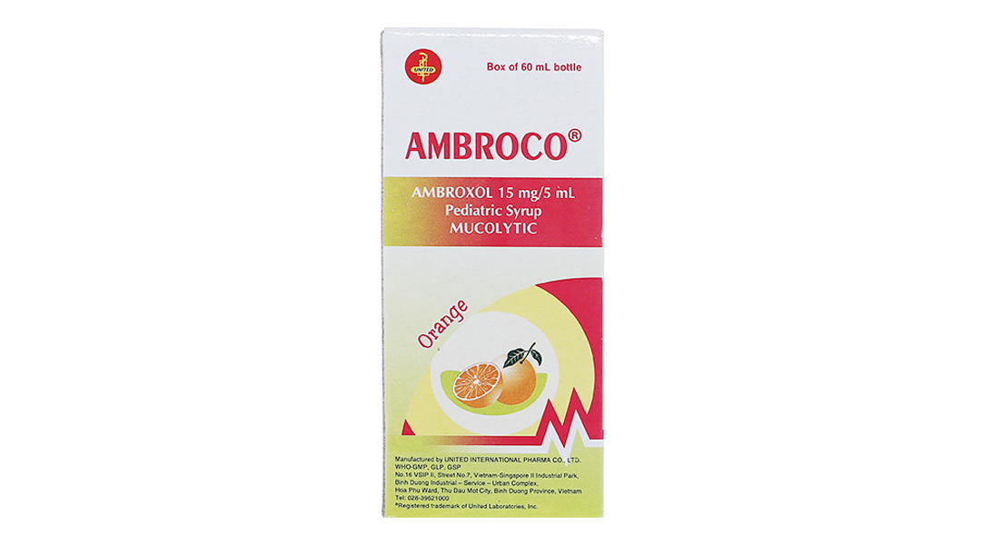 Siro Ambroco 15mg/5ml hỗ trợ tan đàm trong bệnh lý hô hấp